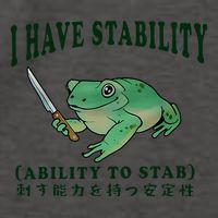 I Have Stability Ability To Stab Funny Frog Vector Backpack