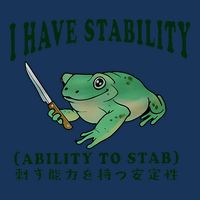 I Have Stability Ability To Stab Funny Frog Infant Baby Jersey Bodysuit