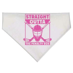 Ice Hockey Straight Outta The Penalty Box Cute Gift USA-Made Doggie Bandana