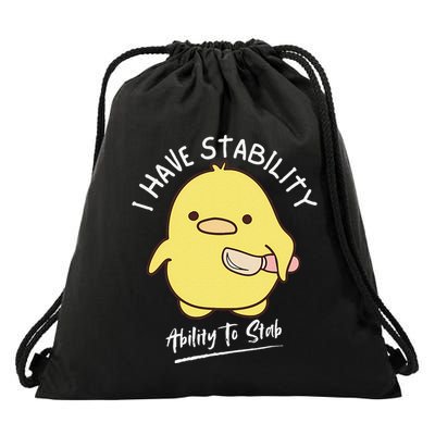 I Have Stability Ability To Stab Funny Halloween Drawstring Bag