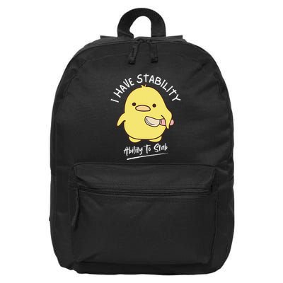 I Have Stability Ability To Stab Funny Halloween 16 in Basic Backpack