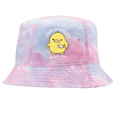 I Have Stability Ability To Stab Funny Halloween Tie-Dyed Bucket Hat