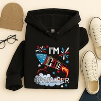 I'm His Sparkler July 4th His And Hers Matching Couples Cute Hoodie