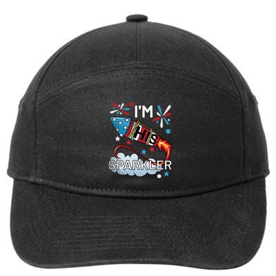 I'm His Sparkler July 4th His And Hers Matching Couples Cute 7-Panel Snapback Hat