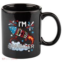 I'm His Sparkler July 4th His And Hers Matching Couples Cute 11oz C Handle Ceramic Mug