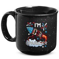 I'm His Sparkler July 4th His And Hers Matching Couples Cute 15oz Campfire Ceramic Mug