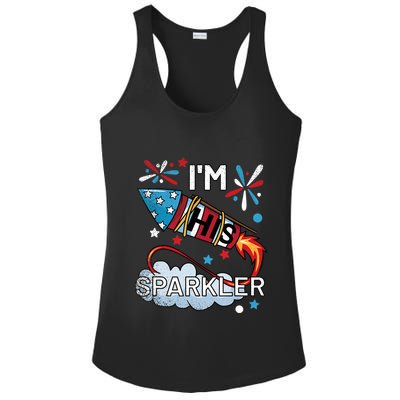 I'm His Sparkler July 4th His And Hers Matching Couples Cute Ladies PosiCharge Competitor Racerback Tank