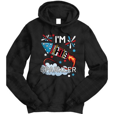 I'm His Sparkler July 4th His And Hers Matching Couples Cute Tie Dye Hoodie