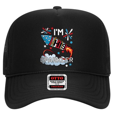 I'm His Sparkler July 4th His And Hers Matching Couples Cute Trucker Hat