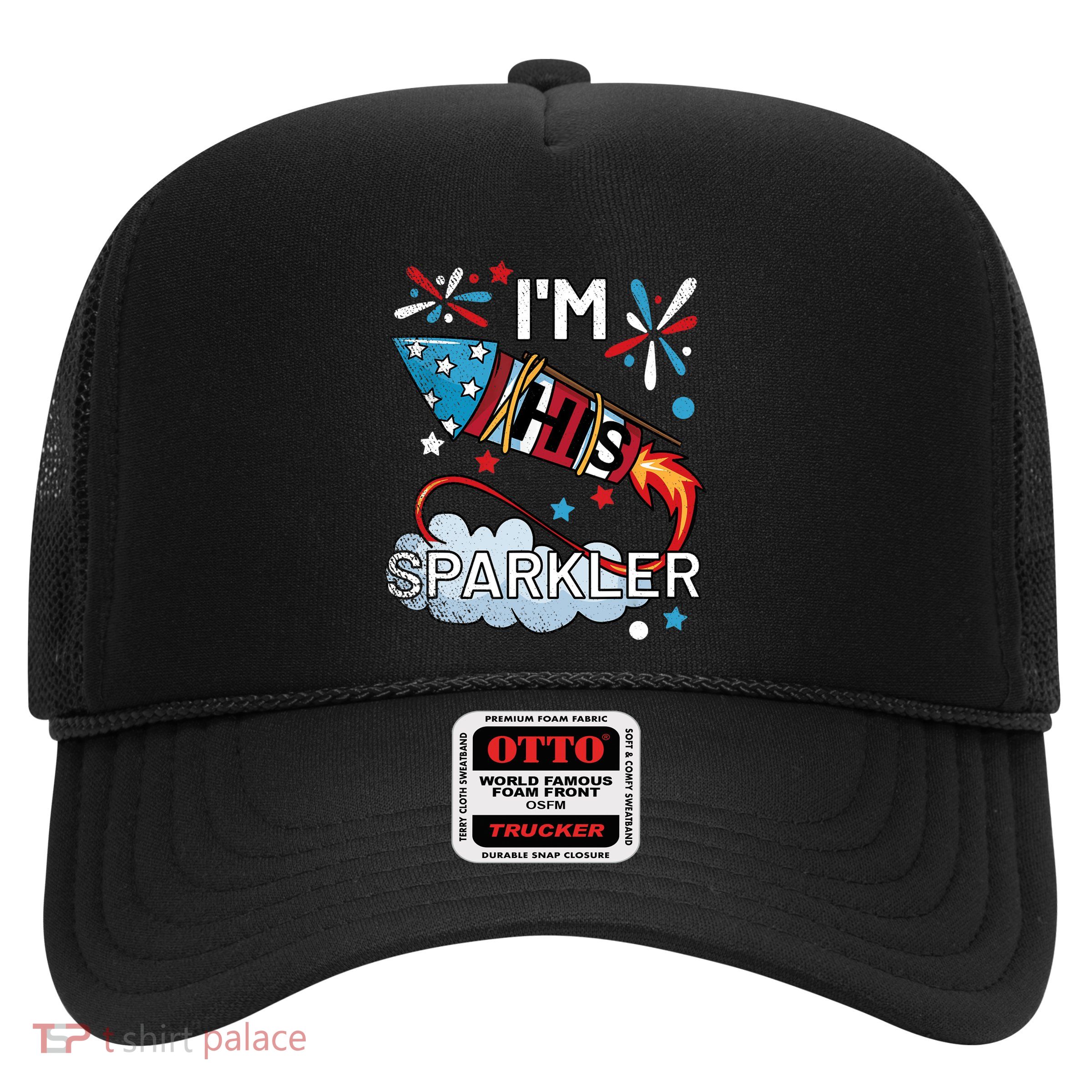 I'm His Sparkler July 4th His And Hers Matching Couples Cute Trucker Hat