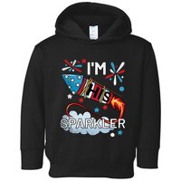 I'm His Sparkler July 4th His And Hers Matching Couples Cute Toddler Hoodie