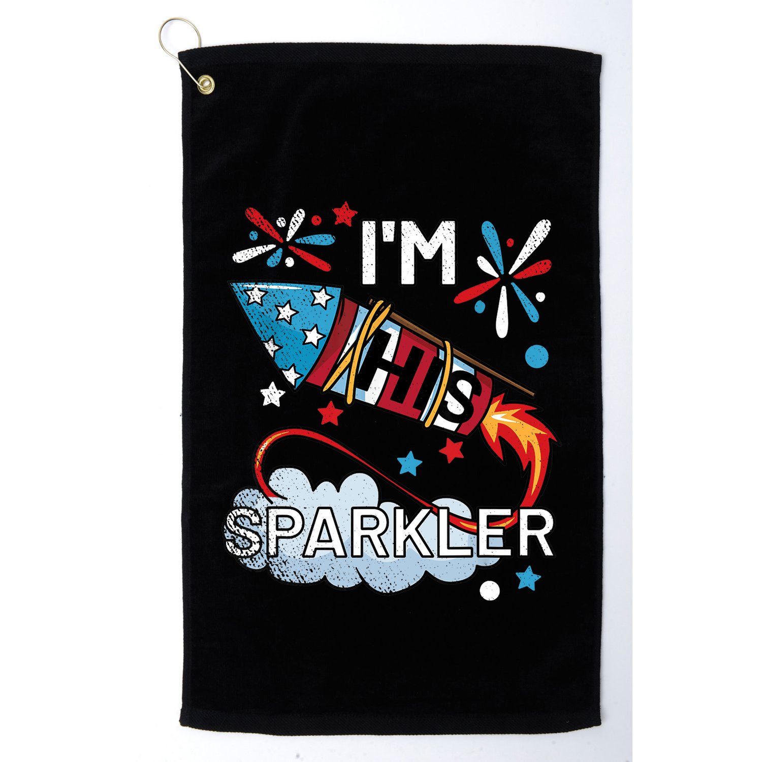 I'm His Sparkler July 4th His And Hers Matching Couples Cute Golf Towel