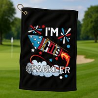 I'm His Sparkler July 4th His And Hers Matching Couples Cute Golf Towel