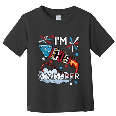 I'm His Sparkler July 4th His And Hers Matching Couples Cute Toddler T-Shirt