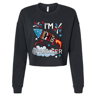 I'm His Sparkler July 4th His And Hers Matching Couples Cute Cropped Pullover Crew