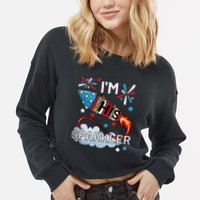 I'm His Sparkler July 4th His And Hers Matching Couples Cute Cropped Pullover Crew