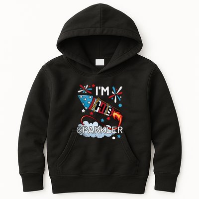 I'm His Sparkler July 4th His And Hers Matching Couples Cute Kids Hoodie