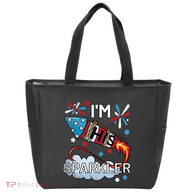 I'm His Sparkler July 4th His And Hers Matching Couples Cute Zip Tote Bag