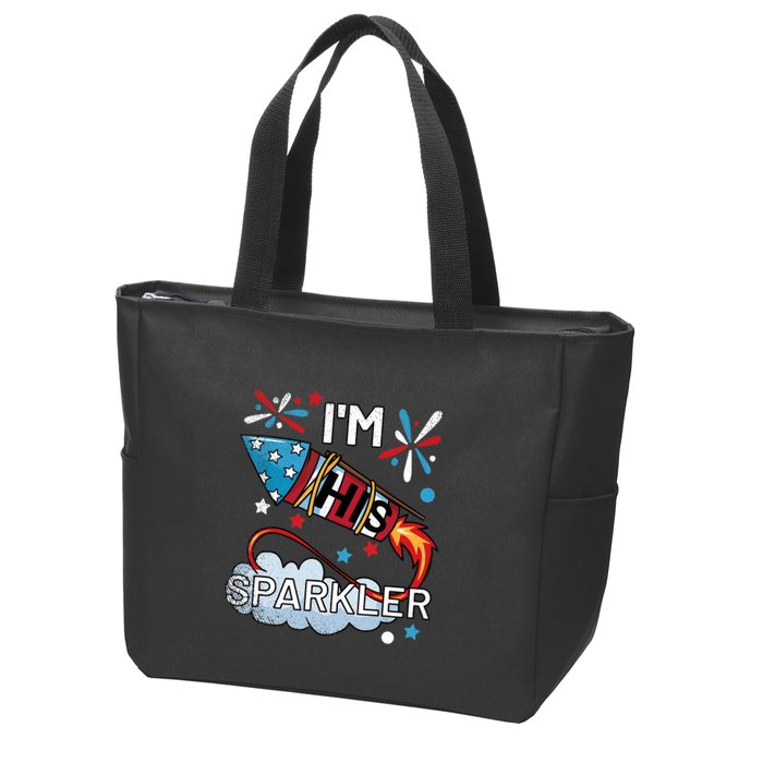 I'm His Sparkler July 4th His And Hers Matching Couples Cute Zip Tote Bag