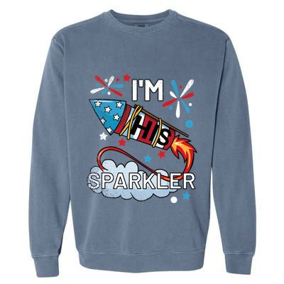 I'm His Sparkler July 4th His And Hers Matching Couples Cute Garment-Dyed Sweatshirt