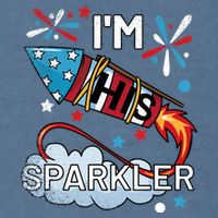 I'm His Sparkler July 4th His And Hers Matching Couples Cute Garment-Dyed Sweatshirt
