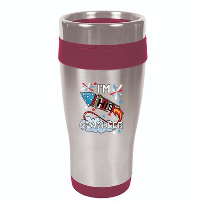 I'm His Sparkler July 4th His And Hers Matching Couples Cute 16oz Travel Tumbler
