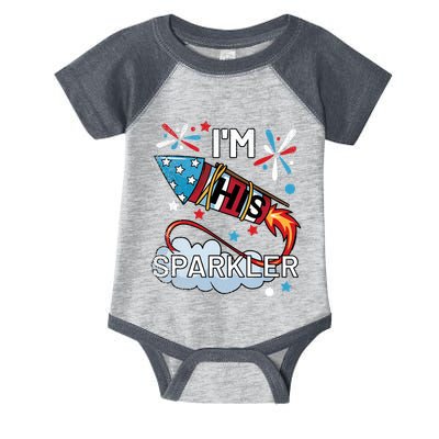 I'm His Sparkler July 4th His And Hers Matching Couples Cute Infant Baby Jersey Bodysuit