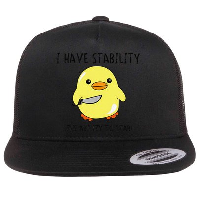 I Have Stability Ability To Stab Funny Meme Sayings Flatbill Hat