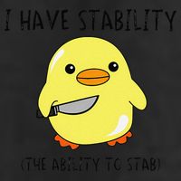 I Have Stability Ability To Stab Funny Meme Sayings Golf Towel