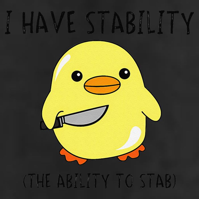 I Have Stability Ability To Stab Funny Meme Sayings Golf Towel