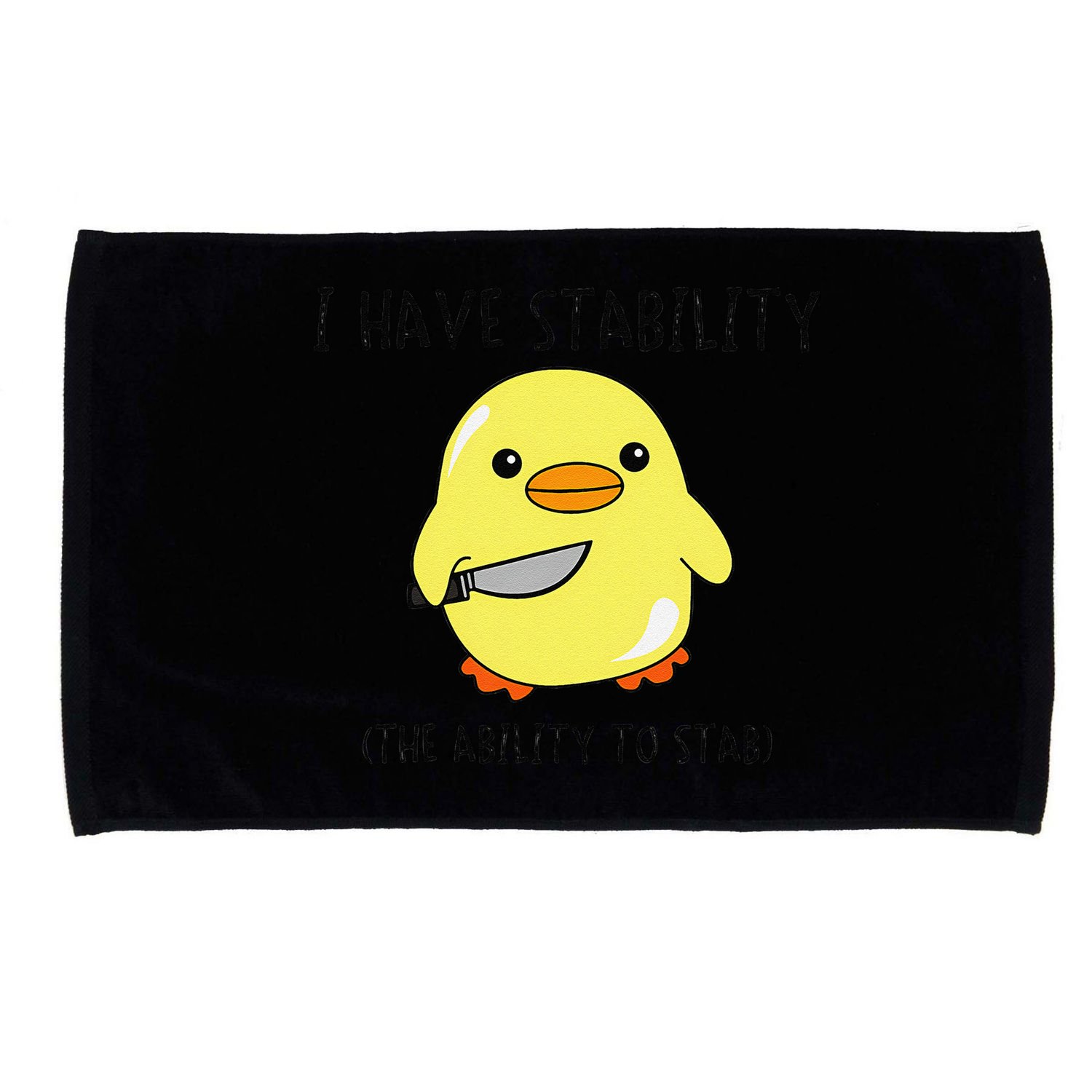I Have Stability Ability To Stab Funny Meme Sayings Microfiber Hand Towel