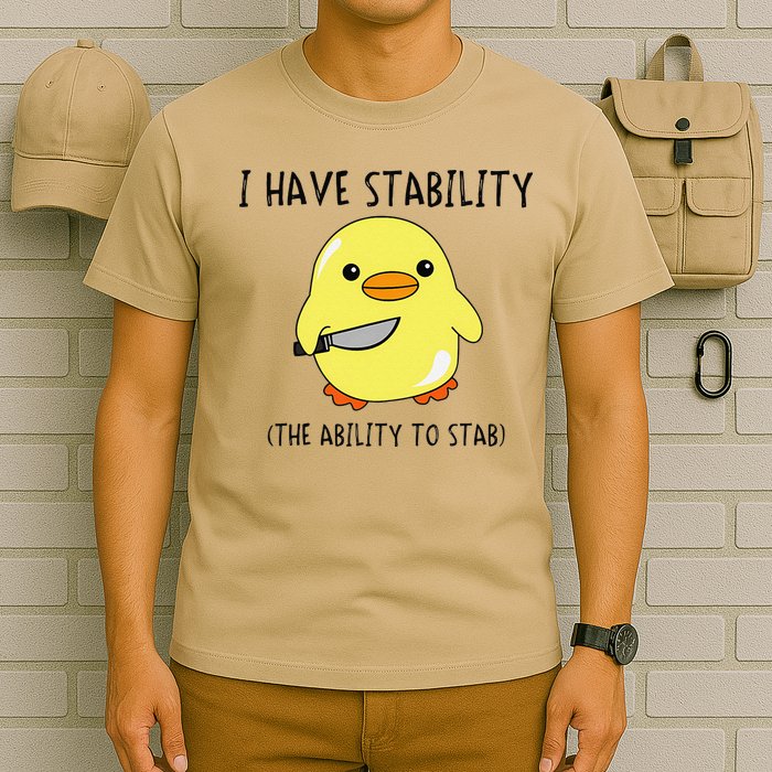 I Have Stability Ability To Stab Funny Meme Sayings T-Shirt