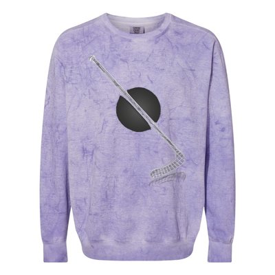 Ice Hockey Stick Player Gift Colorblast Crewneck Sweatshirt