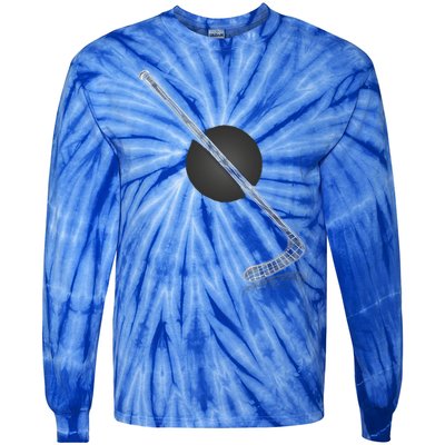 Ice Hockey Stick Player Gift Tie-Dye Long Sleeve Shirt