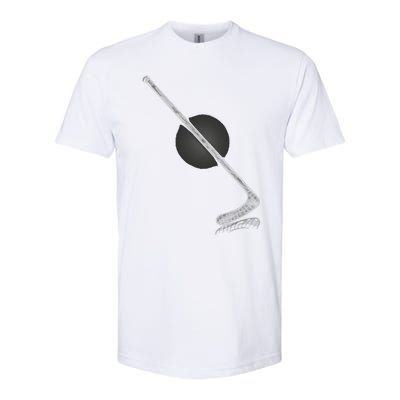 Ice Hockey Stick Player Gift Softstyle CVC T-Shirt