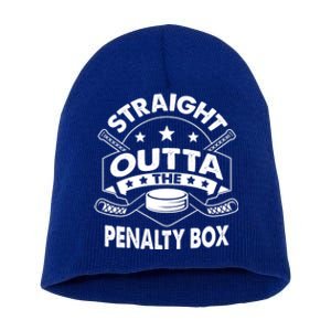 Ice Hockey Straight Outta Penalty Box Funny Meaningful Gift Short Acrylic Beanie