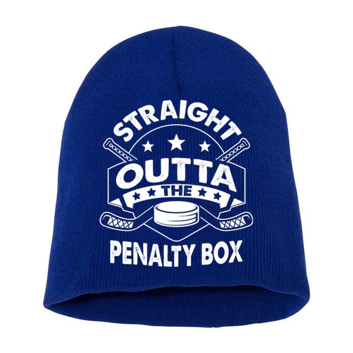 Ice Hockey Straight Outta Penalty Box Funny Meaningful Gift Short Acrylic Beanie