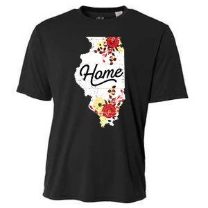 Illinois Home Shirts For Women Floral Illinois Cooling Performance Crew T-Shirt