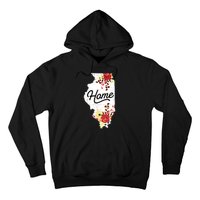 Illinois Home Shirts For Women Floral Illinois Hoodie