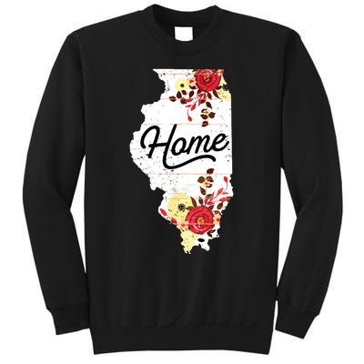 Illinois Home Shirts For Women Floral Illinois Sweatshirt