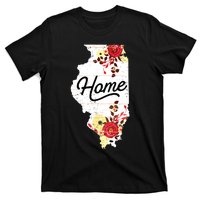 Illinois Home Shirts For Women Floral Illinois T-Shirt