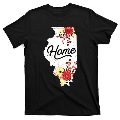 Illinois Home Shirts For Women Floral Illinois T-Shirt