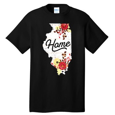 Illinois Home Shirts For Women Floral Illinois Tall T-Shirt