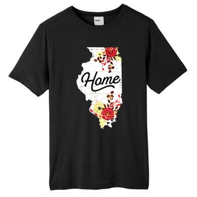 Illinois Home Shirts For Women Floral Illinois Tall Fusion ChromaSoft Performance T-Shirt