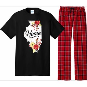 Illinois Home Shirts For Women Floral Illinois Pajama Set