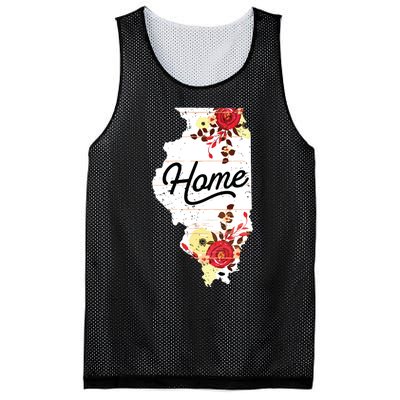 Illinois Home Shirts For Women Floral Illinois Mesh Reversible Basketball Jersey Tank