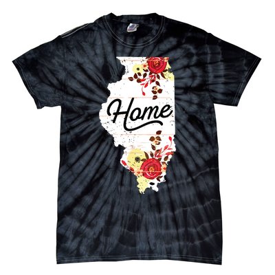 Illinois Home Shirts For Women Floral Illinois Tie-Dye T-Shirt