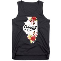 Illinois Home Shirts For Women Floral Illinois Tank Top