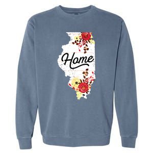 Illinois Home Shirts For Women Floral Illinois Garment-Dyed Sweatshirt