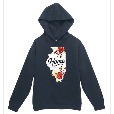 Illinois Home Shirts For Women Floral Illinois Urban Pullover Hoodie